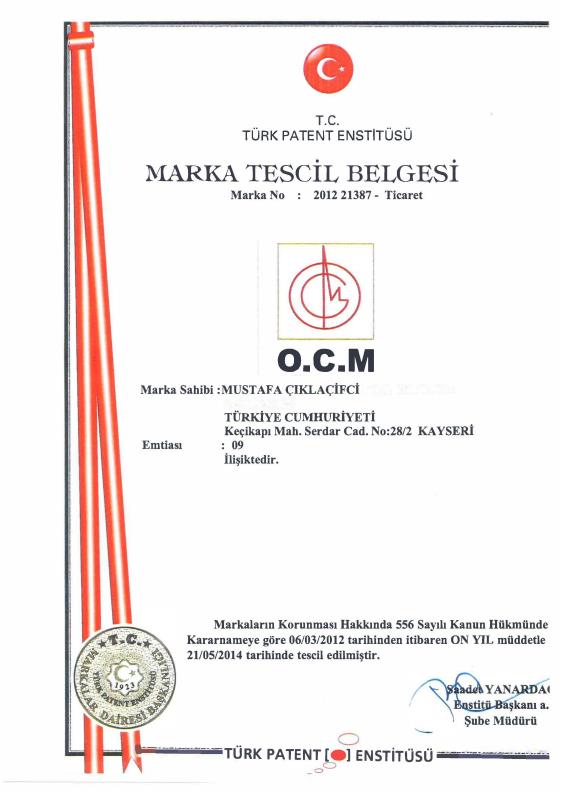 Marka Tescil Belgesi -1