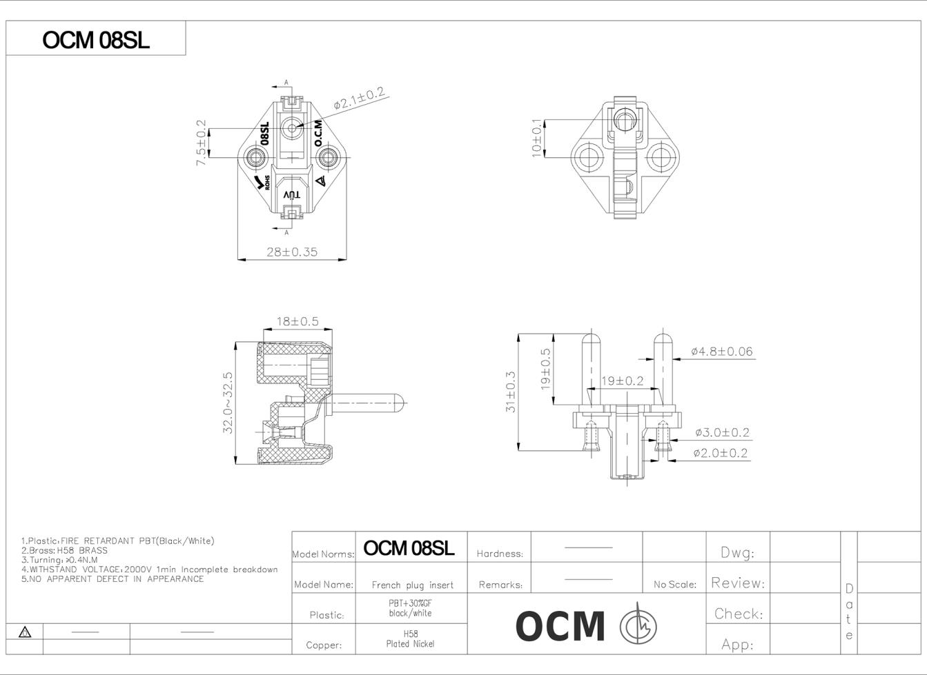 O.C.M-08 SL Fiş Karkası