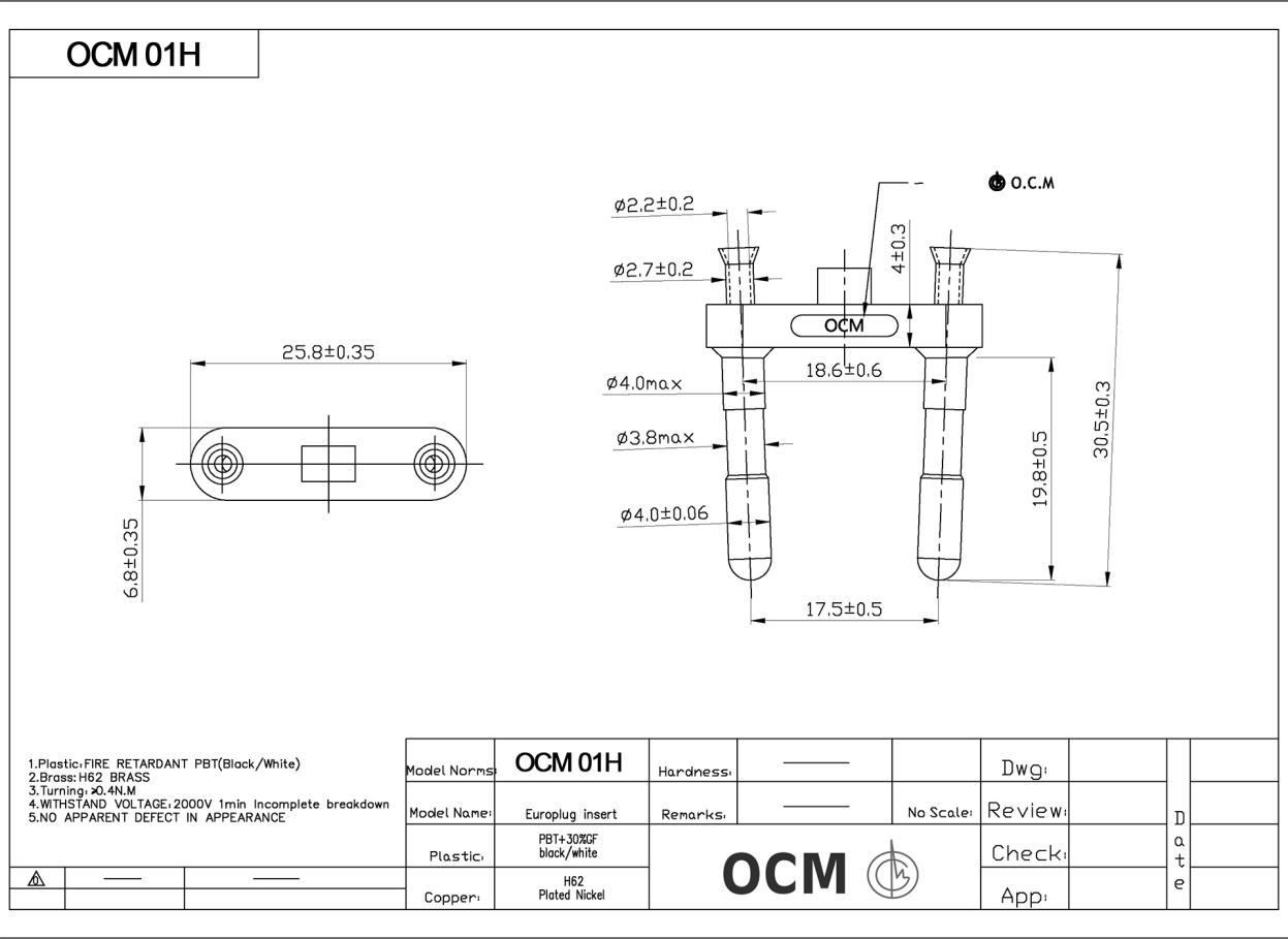 O.C.M-01 H Fiş Karkası